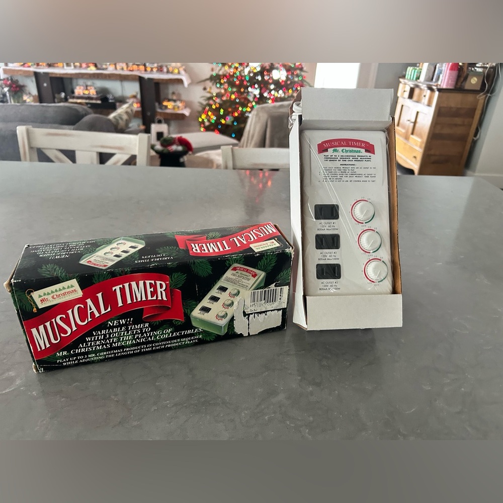 Mr. Christmas 3 Outlet Musical Timer w/ Variable Times Vintage 1993 NEW NOS